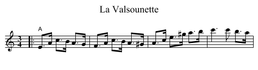 La Valsounette - staff notation