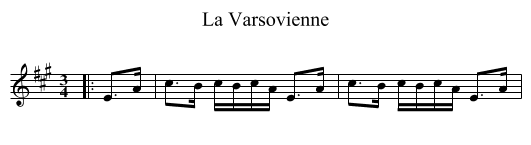 La Varsovienne - staff notation