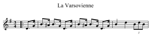 La Varsovienne - staff notation
