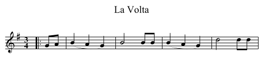 La Volta - staff notation