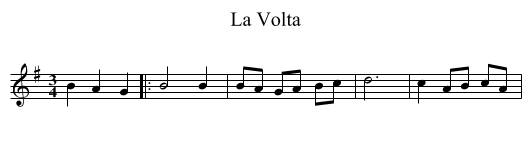 La Volta - staff notation