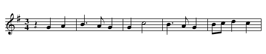 La Volta - staff notation