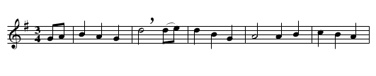 La Volte - staff notation