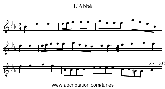 L'Abbé - staff notation
