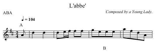 L'abbe' - staff notation