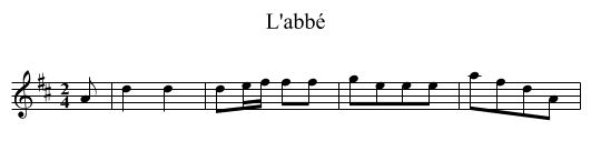 L'abbé - staff notation