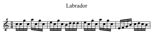 Labrador - staff notation
