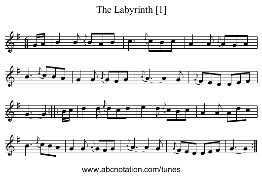 Labyrinth [1], The - staff notation