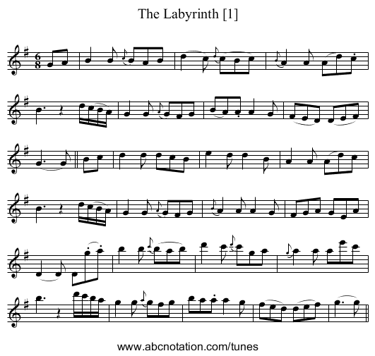 Labyrinth [1], The - staff notation