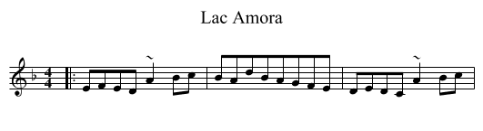 Lac Amora - staff notation