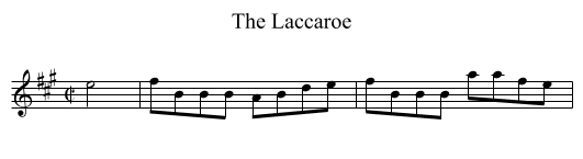 Laccaroe, The - staff notation