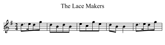 Lace Makers, The - staff notation