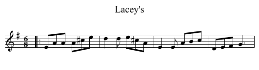 Lacey's - staff notation