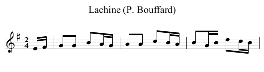 Lachine (P. Bouffard) - staff notation