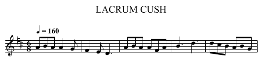LACRUM CUSH - staff notation