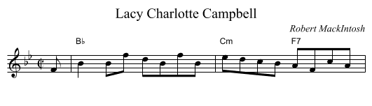 Lacy Charlotte Campbell - staff notation