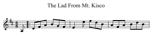 Lad From Mt. Kisco, The  - staff notation