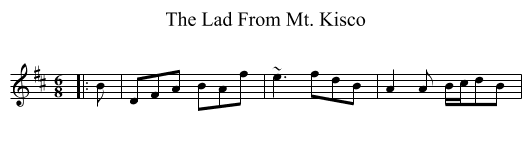 Lad From Mt. Kisco, The  - staff notation