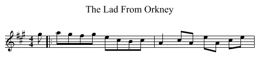 Lad From Orkney, The  - staff notation