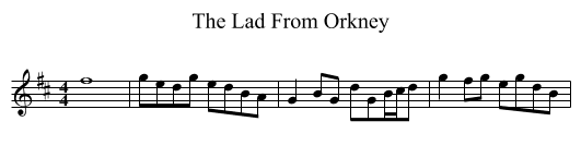Lad From Orkney, The  - staff notation