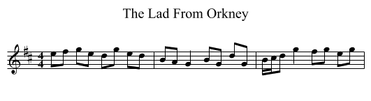 Lad From Orkney, The  - staff notation