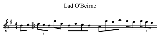 Lad O'Beirne - staff notation