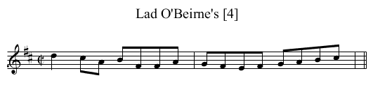 Lad O'Beirne's [4] - staff notation