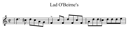Lad O'Beirne's - staff notation