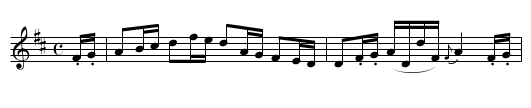 Lad wi' the Jacket o' Blue, The - staff notation