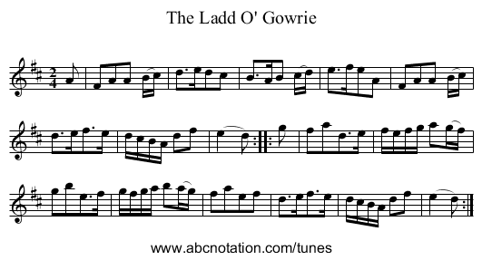 Ladd O' Gowrie, The - staff notation