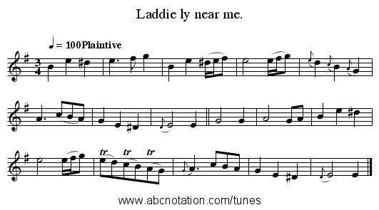 Laddie ly near me. - staff notation