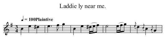 Laddie ly near me. - staff notation