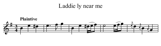 Laddie ly near me - staff notation
