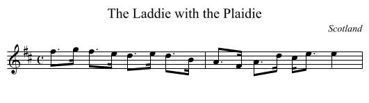 Laddie with the Plaidie, The - staff notation