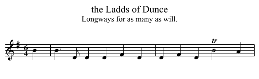 Ladds of Dunce, the  - staff notation