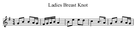 Ladies Breast Knot - staff notation