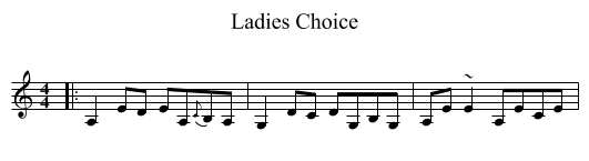 Ladies Choice - staff notation