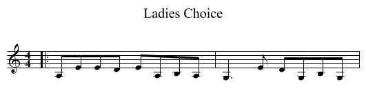 Ladies Choice - staff notation