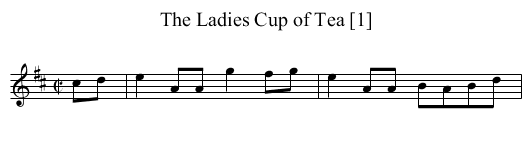 Ladies Cup of Tea [1], The - staff notation