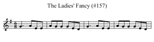 Ladies' Fancy (#157), The - staff notation