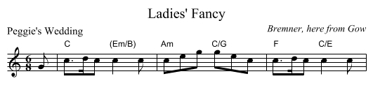 Ladies' Fancy - staff notation