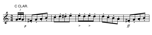 LADIES' GALOPADE - staff notation