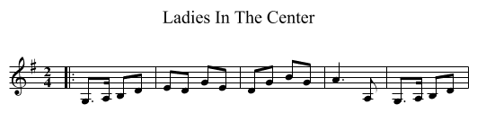 Ladies In The Center - staff notation