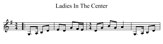 Ladies In The Center - staff notation