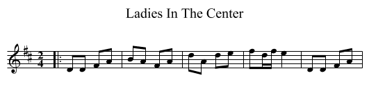 Ladies In The Center - staff notation