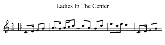 Ladies In The Center - staff notation