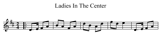 Ladies In The Center - staff notation