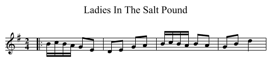 Ladies In The Salt Pound - staff notation