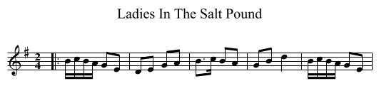 Ladies In The Salt Pound - staff notation