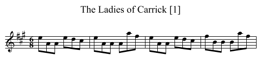 Ladies of Carrick [1], The - staff notation